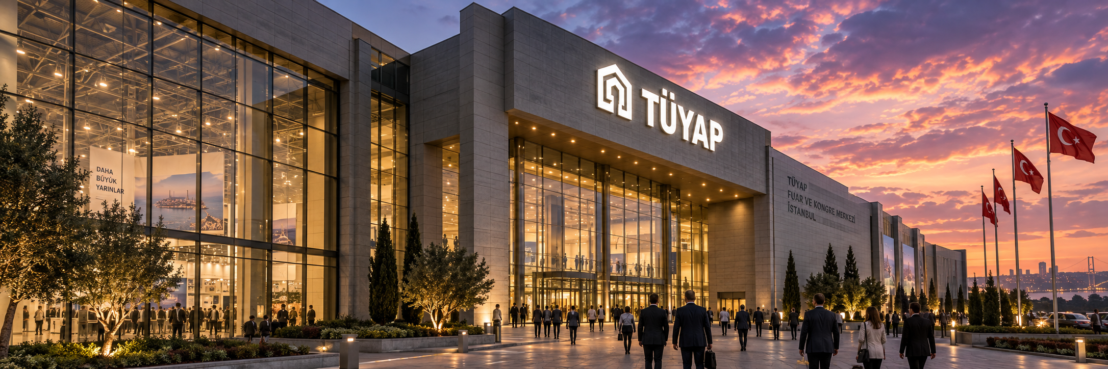 TÜYAP Fuar ve Kongre Merkezi, gün batımı